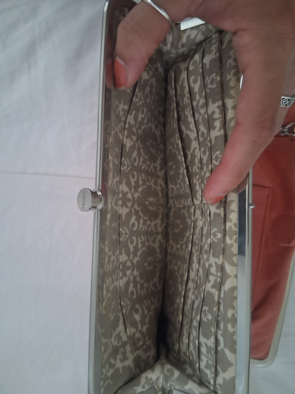 HOBO Coral Leather Frame Clutch - Picture 6 of 7